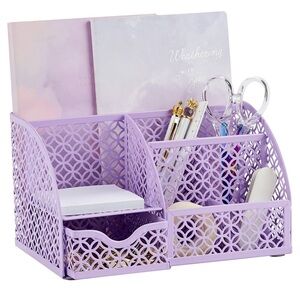 NWOT Organizer Office 7 Compartments/Drawer Multifunctional Organizer Lavender